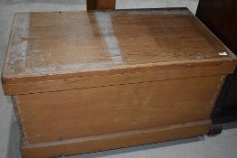 A 19th Century pine bedding chest