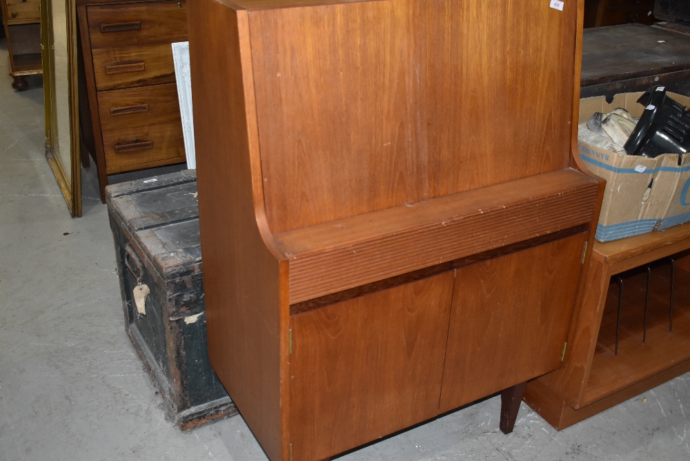 A vintage teak bureau, some damage to drawer interior, should be easy fix