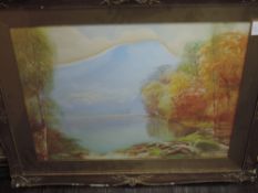 A watercolour, Baragwanath King, A Vista of Ullswater, 44 x 56cm, plus frame and glazed