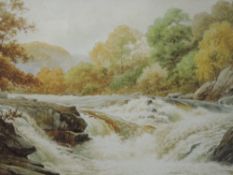 A pair of watercolours, Sidney P Winder, river landscapes, signed and dated 1917, each 29 x 45cm,