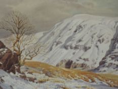 A watercolour, Geoffrey H Pooley, Clough Head, signed and attributed verso, 25 x 35cm, plus frame