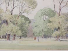 A watercolour, Percy Lancaster, Hyde park, 25 x 35cm, plus frame and glazed