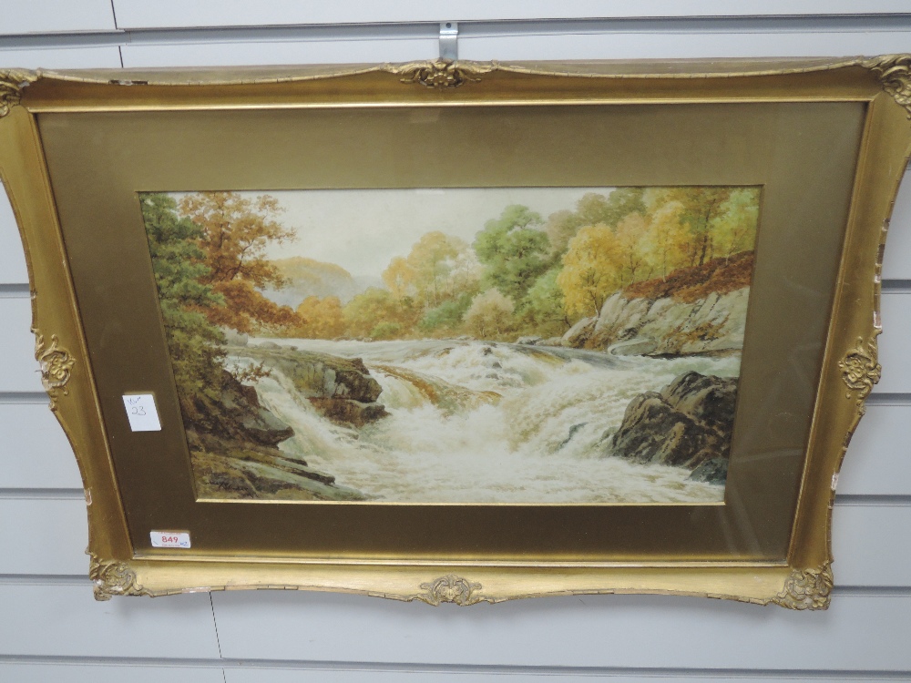 A pair of watercolours, Sidney P Winder, river landscapes, signed and dated 1917, each 29 x 45cm, - Image 2 of 4