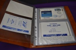 An album of Commemorative Covers including signed, Concorde, Inaugural flight Paris-New York, New