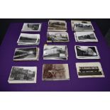 A collection of Black & White Real Photographs & Postcards of Barrow and surrounding area of Trains,