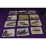 A small collection of approx 60 vintage Real Photo Postcards of Air Ships including R80, R80