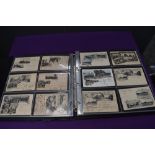 A vintage Postcard Album, Singapore, black & white and colour cards, over 150 cards seen including