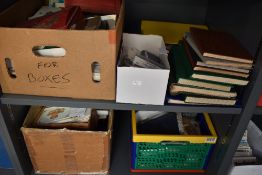 Two shelves of World stamps, mainly used, loose and in albums