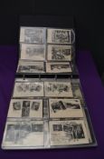 A vintage Postcard Album, Penang, black & white and colour cards, over 100 cards seen including