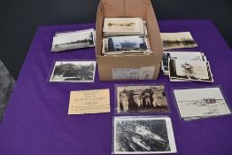 A collection of approx 130 vintage Nautical Postcards, mainly real photo cards, including