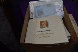 A box of GB, Channel Islands and Isle of Man Stamps, Aerogrammes, Registered Letters for Isle of