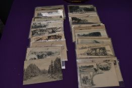 A collection of Postcards, Ceylon, black & white and coloured