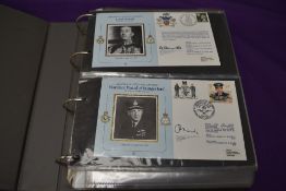 A folder containing Royal Air Force Covers, mainly signed, including Marshalls of the Royal Air