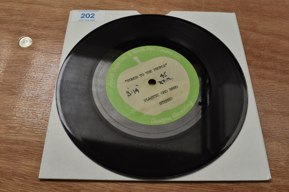 A test pressing of ' Power to People ' by John Lennon / Plastic Ono Band - super rare item and has - Image 2 of 3