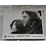 A John and Yoko official Apple records press photo 25cm by 20cm