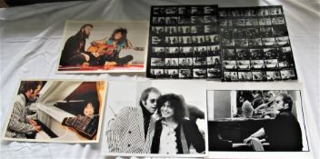 A job lot of six photos with contact sheets relating to ' Born to Boogie ' movie / Elton / Bolan /