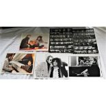 A job lot of six photos with contact sheets relating to ' Born to Boogie ' movie / Elton / Bolan /