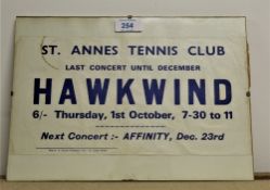 An original gig flyer for Hawkwind in St Annes - dated to 1971 - followed by Affinity - a really
