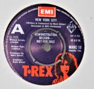 A demo copy of 'new york city ' by T-Rex - in a strong vg+ condition