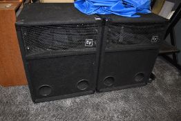 A pair of Electrovoice bass bins (S-181) and covers