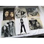 A lot of six photos - John and Yoko and one solo Yoko - 25cm by 20cm