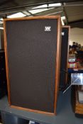 A pair of vintage Wharfdale teak bodied speakers