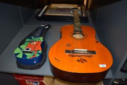 A Hohner Concerta classical guitar, and a Stag Ukulele