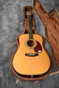 A Tanglewood acoustic guitar, in plush lined hard case, serial number 98034976