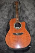 An Ovation electo acoustic guitar, Celebrity series Model CK047