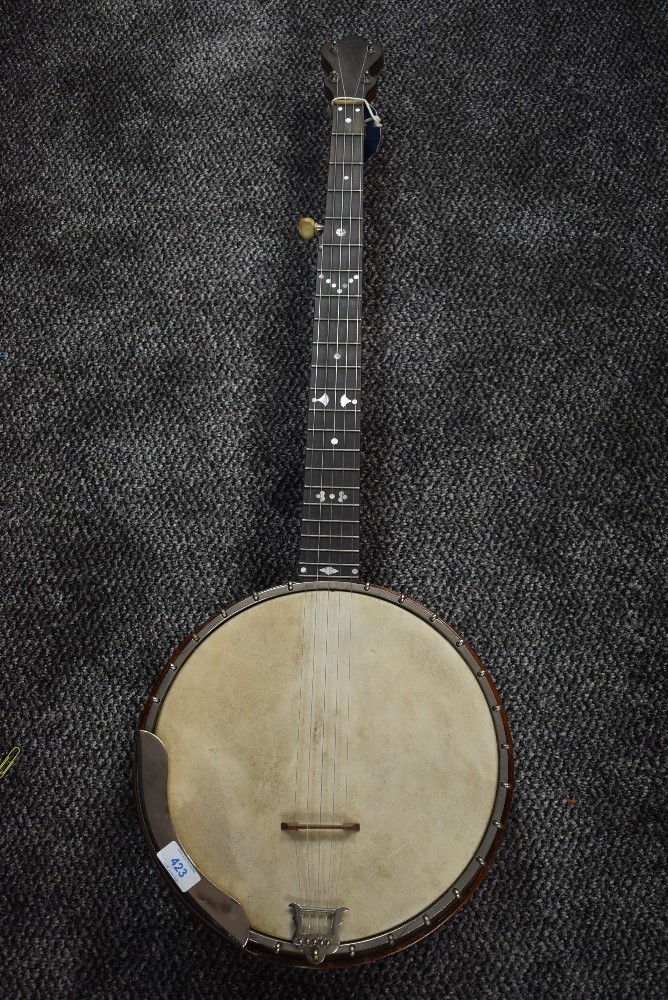 An early 20th Century five string banjo, 'The Windsor Popular Model 1', Castle Works, Birmingham,,