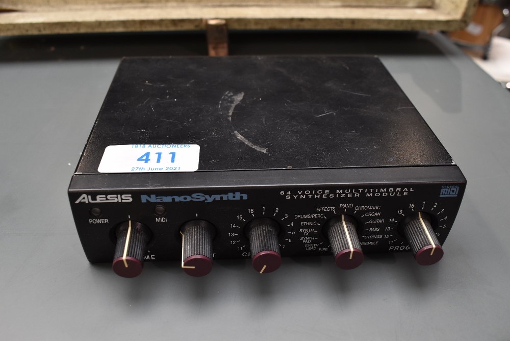 An Alesis Nano Synth, 64 voice multitimbral synthesizer module