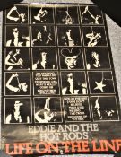 A poster for the album ' life on the line ' by new wave band ' Eddie and the Hot Rods ' does have