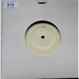 A white label Apple one sided test press of ' open your box ' by the Plastic Ono Band - been play