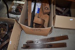 A box of French Walnut offcuts ideal for knife handles and a wall mounted gun rack