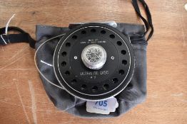 House of Hardy fly fishing reel with line and Hardy pokey bag, Ultralite #7.