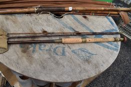 An 11ft Gow of Dundee three piece fly rod with spare tip and sleeve