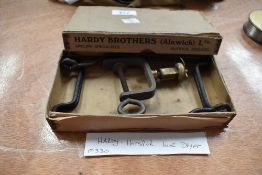 A Hardy Hotspur line dryer in original box.