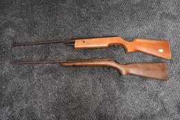 A GDR Haenel .177 Air Rifle, model 300 (af) and a BSA .177 Air Rifle, model no B34284 (af)