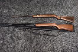 A BSA Meteor .22cal break barrel Air Rifle in soft carry case along with a BSA .22cal break barrel