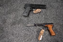A British Diana Model 2 Gat .177 Air Pistol and a Milbro Repeater Model G10 .177 Air Pistol