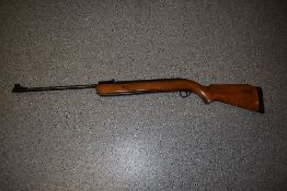 A BSA AirSporter .22 under lever Air Rifle, top loader, wooden stock, BSA Guns LTD stamped on