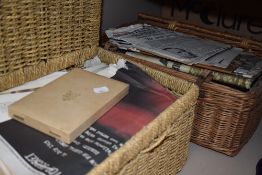 Two boxes of historical and similar full page newspaper articles