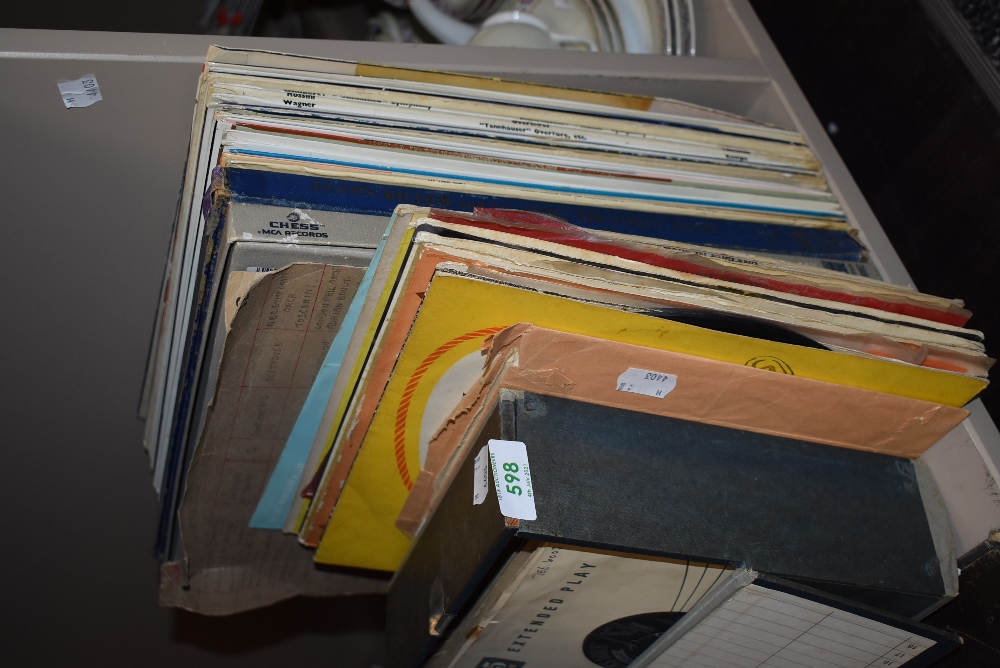 A selection of vinyl records and Lp's including 45rpm EP's