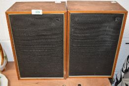 A pair of teak cased Decca audio speakers