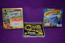 A selection of super eight mm colour sound children shows including Stingray and Fireball XL5