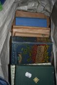 A collection of vintage books including the lamplighter and other novels.