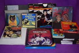 A selection of super eight mm horror films including Frankenstein Phantasm and Dracula