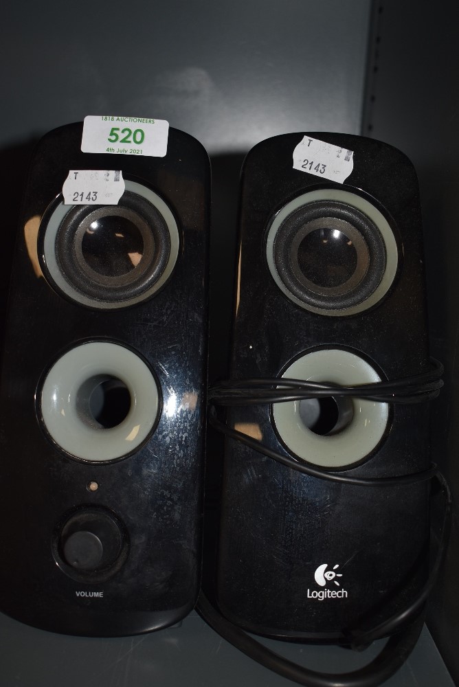 A pair of computer Ogitec speakers