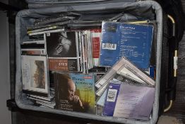 A suitcase full of Cd's of classical interest and similar.