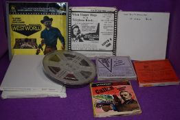 A selection of Super 8 mm films including West World and When Danger Rings